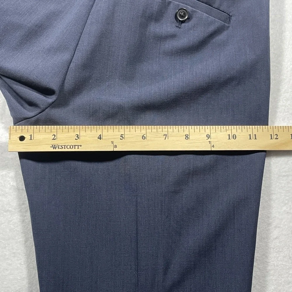 Banana Republic Logan Navy Dress Pants Men's 4L Flat Front Career Trousers